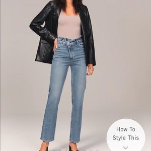 Abercrombie Cross Waist Straight Jeans